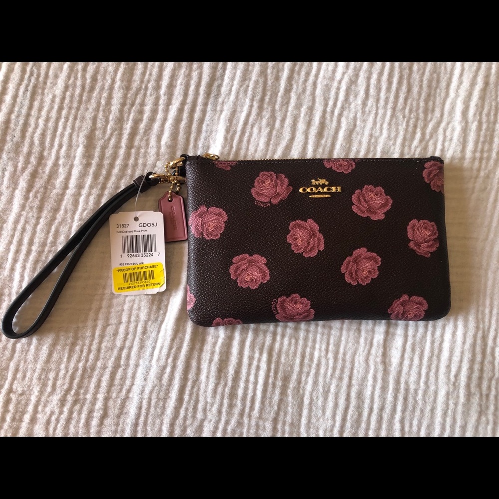Coach Floral Wristlet